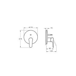 Vitra Artema Root Round Ankastre Banyo Bataryası Nikel A4272734 - 2