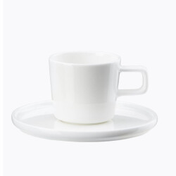 Asa Selection Tabaklı Beyaz Espresso Fincanı 01AS-2030013 - 1