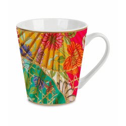 Baci Milano Ventagli Porselen Kupa 10 Cm MUG.VEN01 - 1