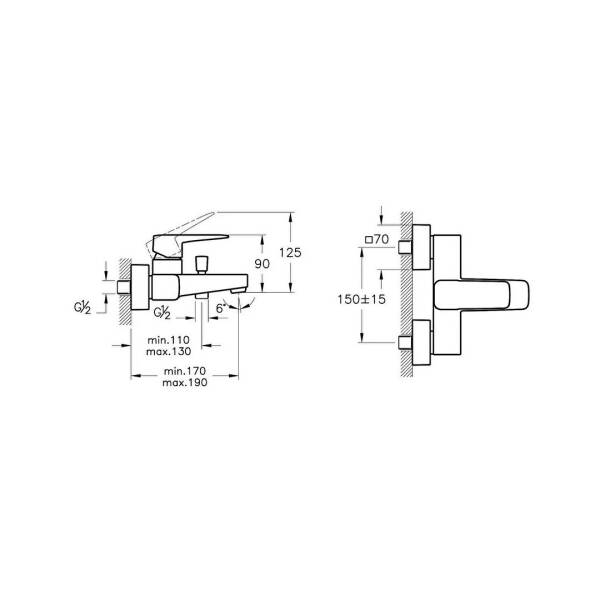 Vitra Artema Root Square Banyo Bataryası Krom A42737 - 2