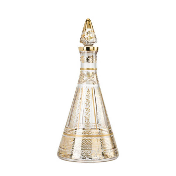 Paşabahçe Beykoz Kesme Dekorlu Konik Şişe - 1