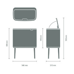 Brabantia Bo Fpp Matt Steel Dokunmatik Çöp Kutusu 36L - 10