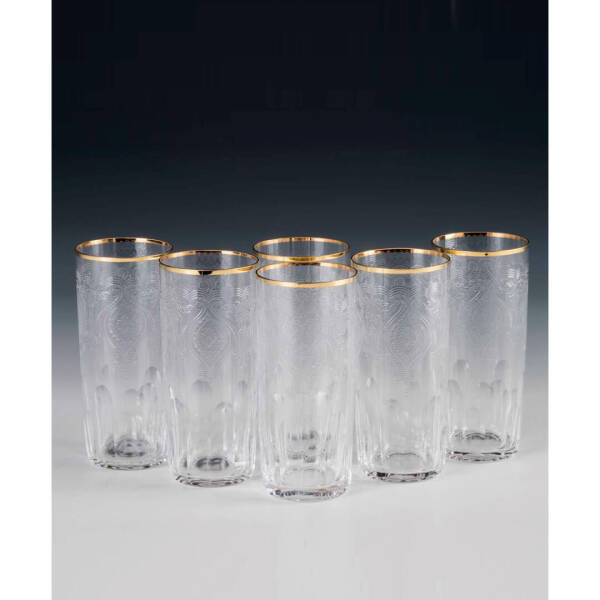 Paşabahçe Cemre Rakı Bardağı Altın 6 Adet - 1