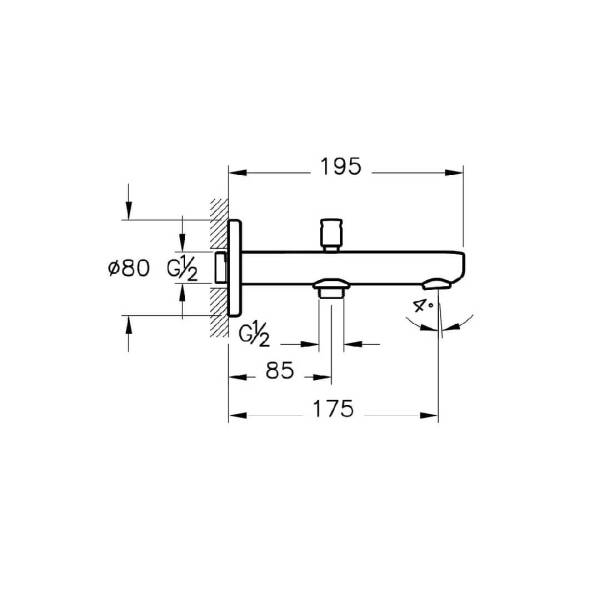 Vitra Root Round Çıkış Ucu Krom A42719 - 2