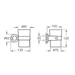 Vitra Ilia Diş Fırçalığı Krom A44383 - 2