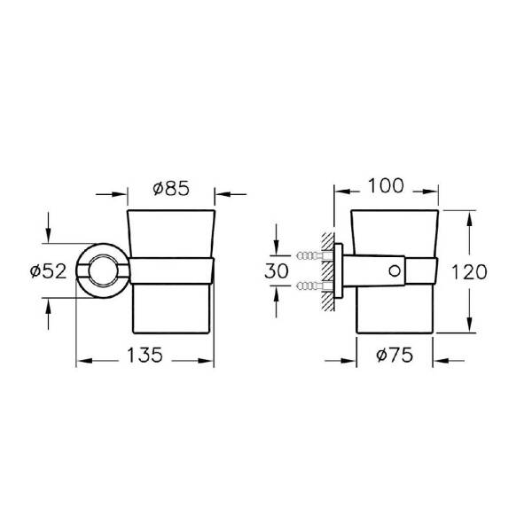 Vitra Ilia Diş Fırçalığı Krom A44383 - 2