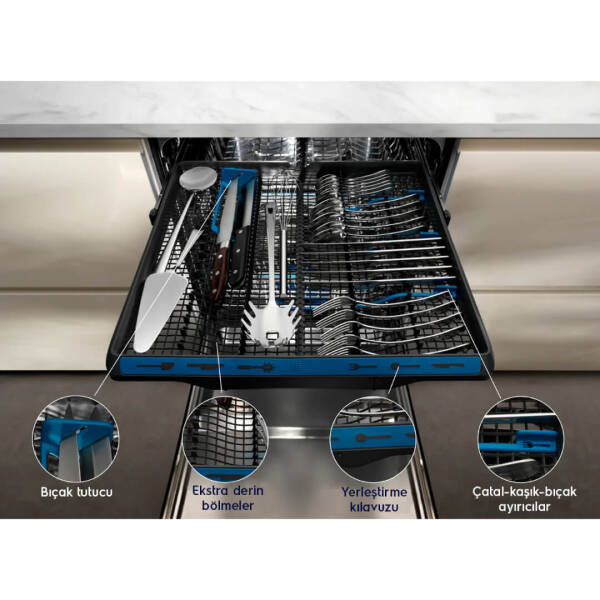 Electrolux ESM89300SX GlassCare XXL Bulaşık Makinesi 8 Programlı - 6