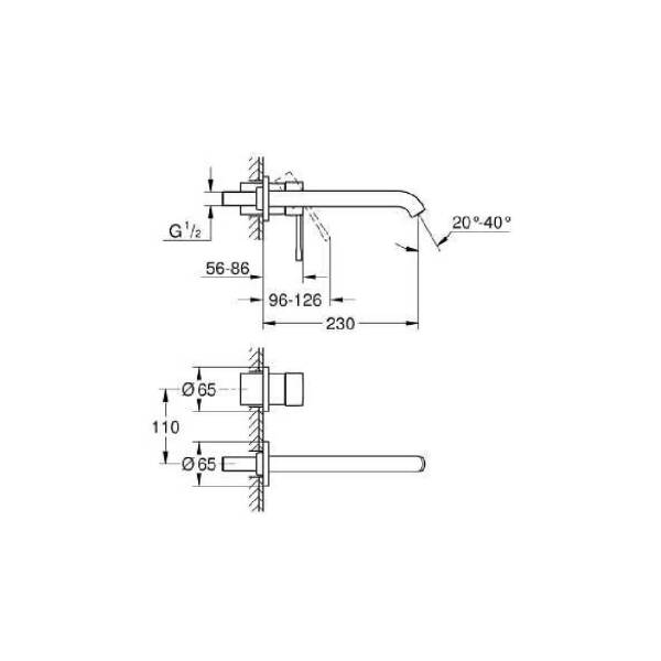 Grohe Essence İki Delikli Lavabo Bataryası L- Boyut 19967GL1 - 2