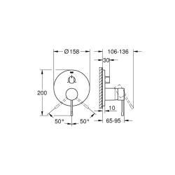Grohe Essence Tek Kumandalı 3 Yönlü Banyo Bataryası 24092001 - 3