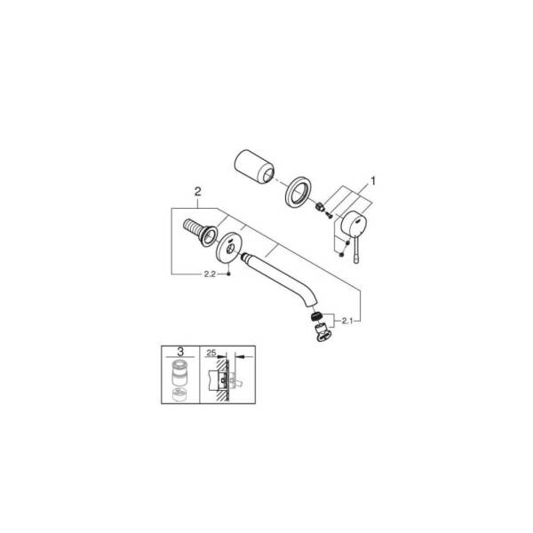 Grohe Essence İki Delikli Lavabo Bataryası M- Boyut 19408DL1 - 2