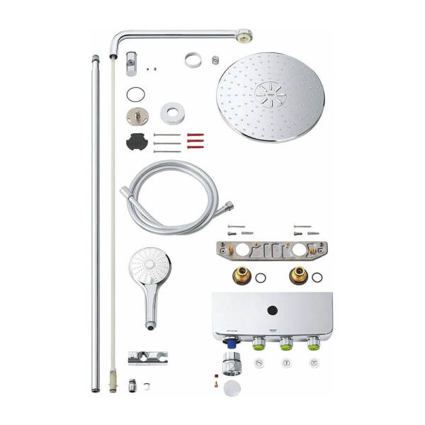 Grohe Euphoria Smartcontrol 310 Duo Duvara Monte Termostatik Bataryalı Duş Sistemi 26507000 - 2