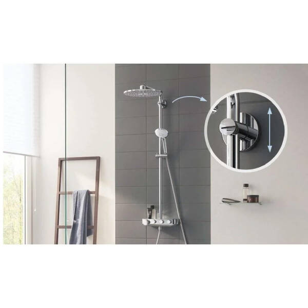 Grohe Euphoria Smartcontrol 310 Duo Duvara Monte Termostatik Bataryalı Duş Sistemi 26507000 - 3