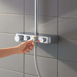 Grohe Euphoria Smartcontrol 310 Duo Duvara Monte Termostatik Bataryalı Duş Sistemi 26507000 - 4