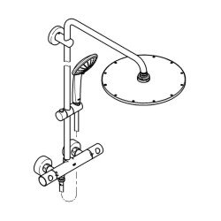 Grohe Euphoria System 310 Duvara Monte Termostatik Bataryalı Duş Sistemi 26075DL0 - 5