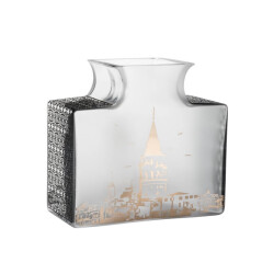 Paşabahçe Galata Kulesi Platinli Vazo - 1