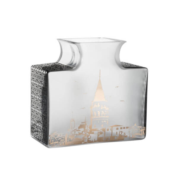 Paşabahçe Galata Kulesi Platinli Vazo - 1