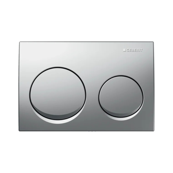Geberit Alpha20 Kumanda Kapağı Çift Basmalı Mat Krom 115.040.46.5 - 1
