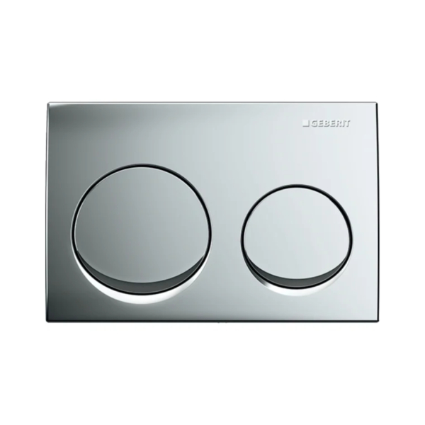 Geberit Alpha20 Kumanda Kapağı Çift Basmalı Parlak Krom 115.040.21.5 - 1