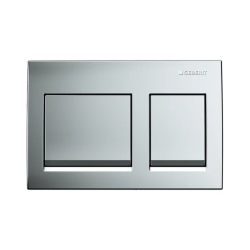 Geberit Alpha35 Kumanda Kapağı Çift Basmalı Mat Krom 115.045.46.5 - 1
