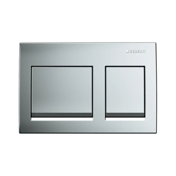 Geberit Alpha35 Kumanda Kapağı Çift Basmalı Mat Krom 115.045.46.5 - 1