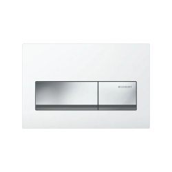 Geberit Alpha50 Kumanda Kapağı Çift Basmalı Beyaz 115.060.11.1 - 1