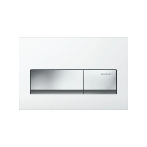 Geberit Alpha50 Kumanda Kapağı Çift Basmalı Beyaz 115.060.11.1 - 1