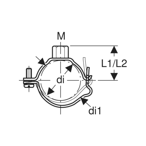 Geberit Ayarlanabilir Boru Kelepçesi M10 Somunlu DN60 364.843.00.2 - 2