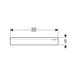 Geberit Duvar Süzgeci Kapağı Parlak Krom 32x5 cm 154.335.21.1 - 3