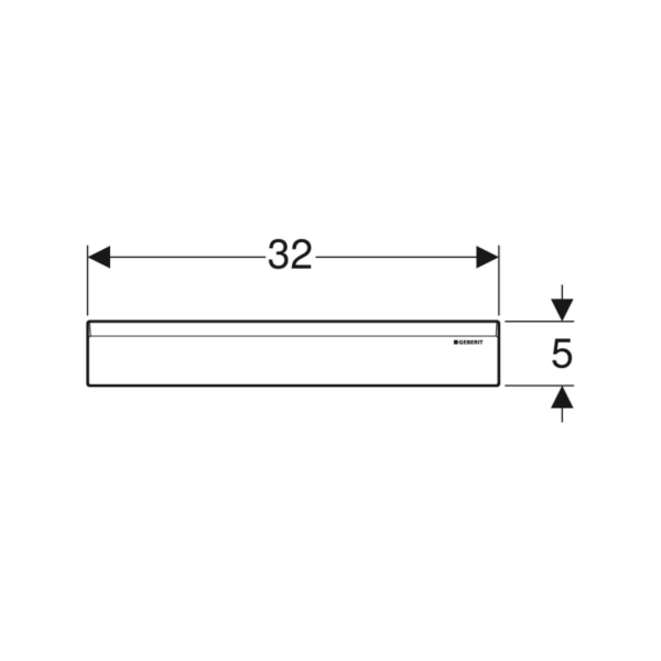 Geberit Duvar Süzgeci Kapağı Parlak Krom 32x5 cm 154.335.21.1 - 3