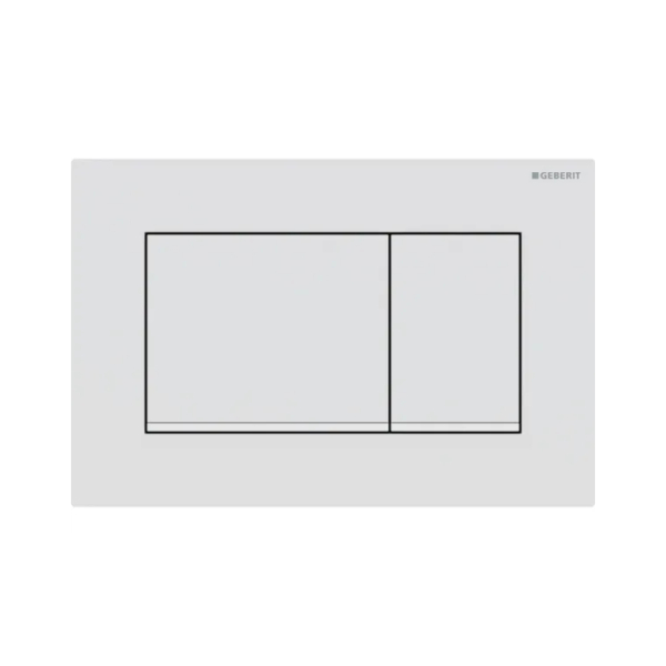 Geberit Sigma30 Kumanda Paneli Çift Basmalı Mat Beyaz/Beyaz/Mat Beyaz 115.883.01.1 - 1