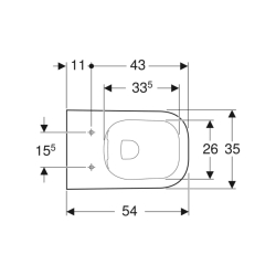 Geberit Smyle Square Rimfree Asma Klozet 501.652.01.1 - 2