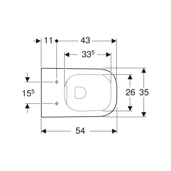 Geberit Smyle Square Rimfree Asma Klozet 501.652.01.1 - 2