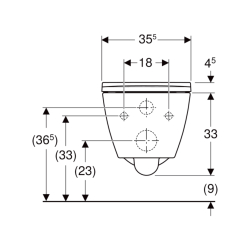 Geberit Smyle Square Rimfree Asma Klozet - Yavaş Kapanır Kapak Dahil 501.668.00.1 - 3