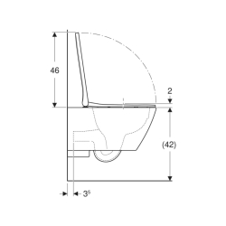 Geberit Smyle Square Rimfree Asma Klozet - Yavaş Kapanır Kapak Dahil 501.668.00.1 - 4