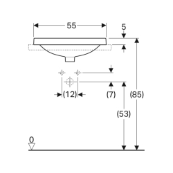 Geberit VariForm Dikdörtgen Çanak Lavabo Batarya Banklı 500.742.01.2 - 3