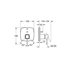 Grohe Grandera Ankastre Banyo Duş Bataryası 2 Yollu 24068DA0 - 2