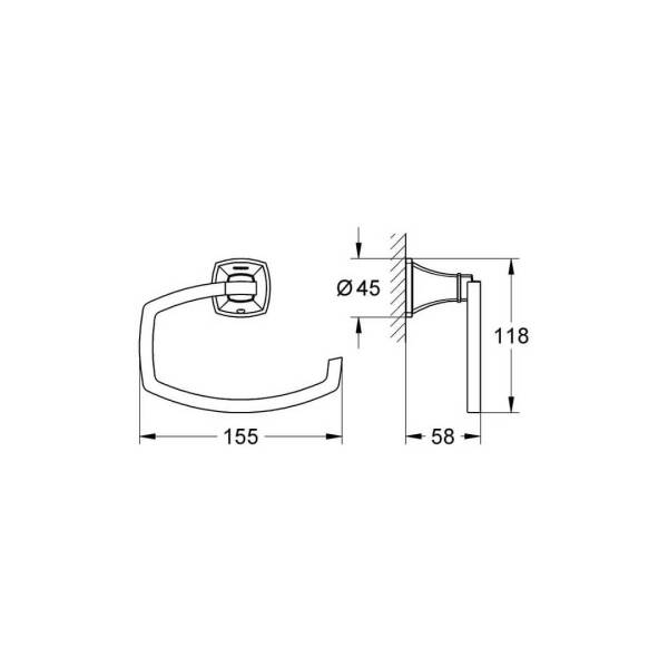 Grohe Grandera Tuvalet Kağıtlığı 40625IG0 - 2