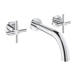 Grohe Atrio 3 Delikli Duvardan Ankastre Lavabo Bataryası M-Boyut 20661000 - 1