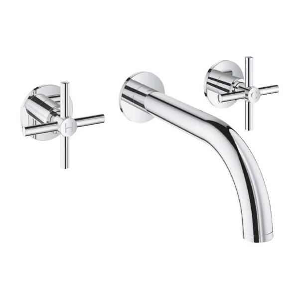 Grohe Atrio 3 Delikli Duvardan Ankastre Lavabo Bataryası M-Boyut 20661000 - 1