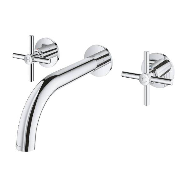 Grohe Atrio 3 Delikli Duvardan Ankastre Lavabo Bataryası M-Boyut 20661000 - 2