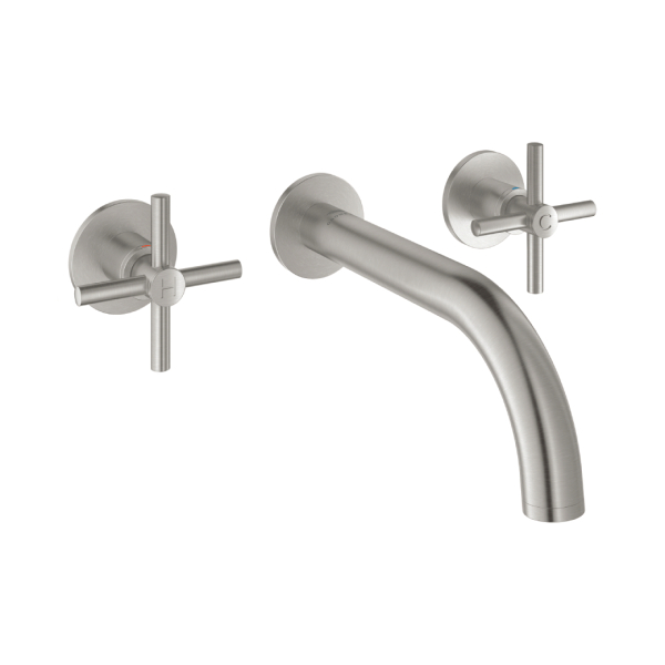Grohe Atrio 3 Delikli Duvardan Ankastre Lavabo Bataryası M-Boyut 20661DC0 - 1