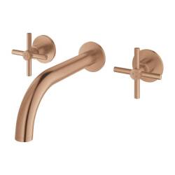 Grohe Atrio 3 Delikli Duvardan Ankastre Lavabo Bataryası M-Boyut 20661DL0 - 2