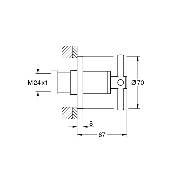 Grohe Atrio Ankastre Stop Valf 29396AL0 - 3