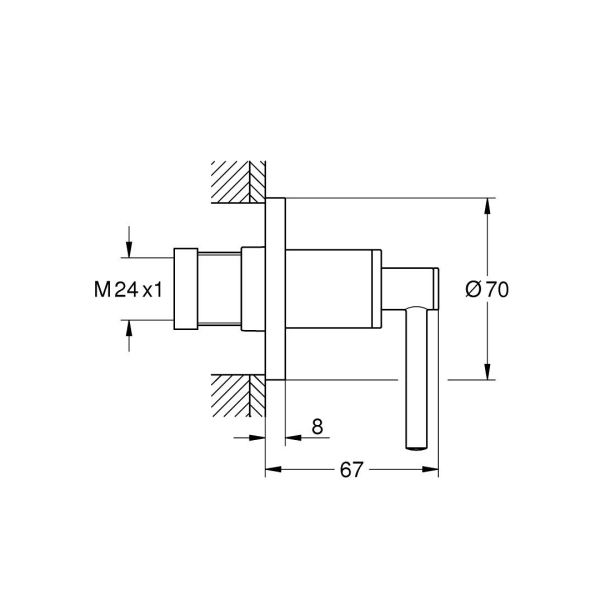 Grohe Atrio Ankastre Stop Valf 29397AL0 - 3