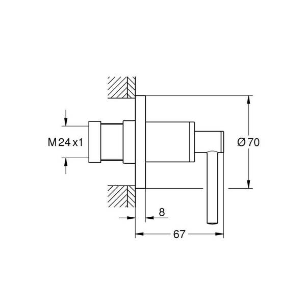 Grohe Atrio Ankastre Stop Valf 29397GL0 - 3