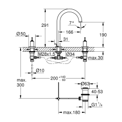 Grohe Atrio Private Collection 3 Delikli Lavabo Bataryası L-Boyut 20593000 - 2