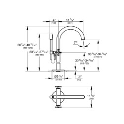 Grohe Ayaklı Yerden Küvet Bataryası Atrio Krom 25044003 - 2