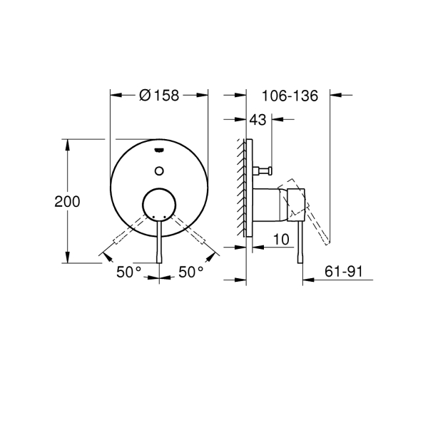 Grohe Essence Ankastre Banyo Duş Bataryası 24167GN1 - 4