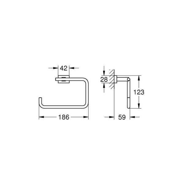 Grohe Essentials Cube Halka Havluluk 40510001 - 2