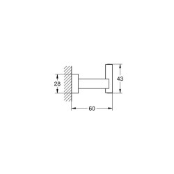 Grohe Essentials Cube Havlu ve Bornoz Askılığı 40511001 - 2